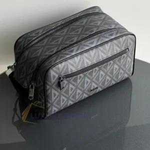 DIOR Toiletry Bag | Luxury Leather Dopp Kit | Cannage Pattern | Christian Dior