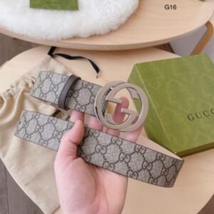 Gucci Interlocking GG Leather Belt