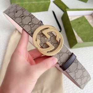 Gucci Interlocking GG Leather Belt