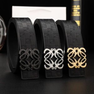 Loewe Black Anagram Reversible Belt