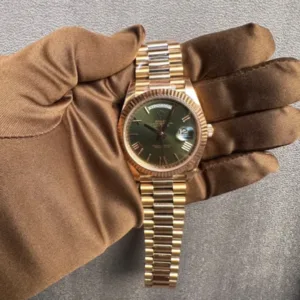 Rolex Day-Date 40 Olive Green Rose Gold 40 mm - Luxury Master Copy Dubai